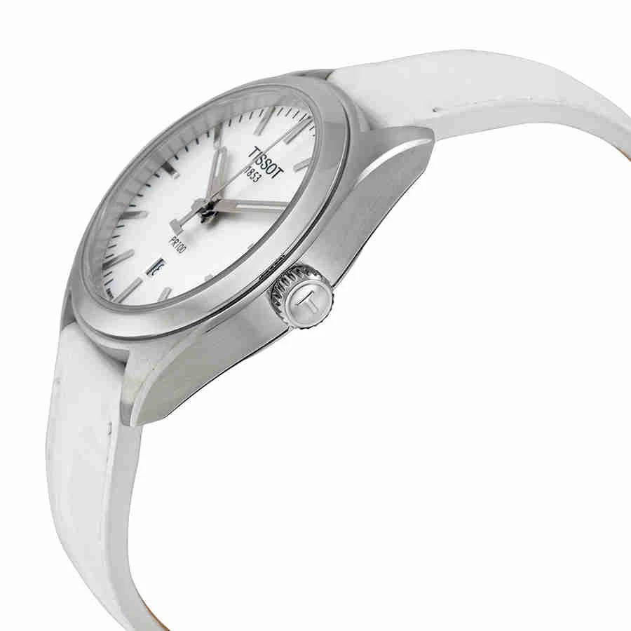 商品Tissot|PR100 White Dial White Leather Ladies Watch T1012101603100,价格¥1175,第2张图片详细描述