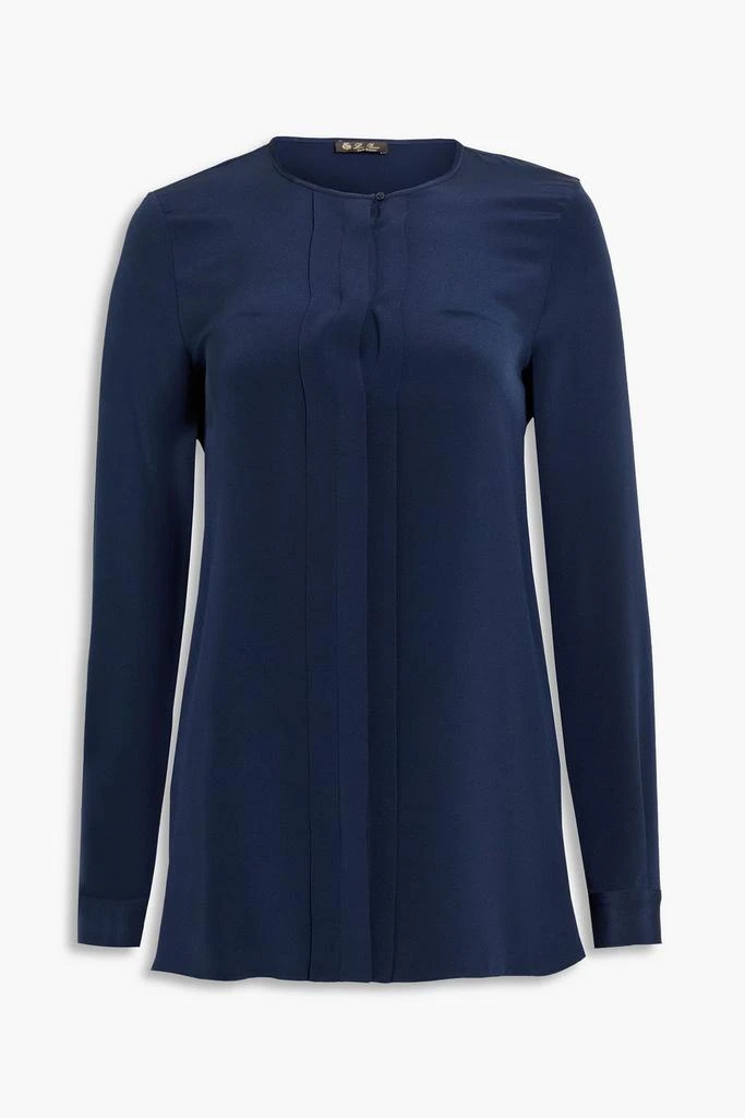商品Loro Piana|Ashlyn pintucked silk crepe de chine blouse,价格¥2902,第3张图片详细描述