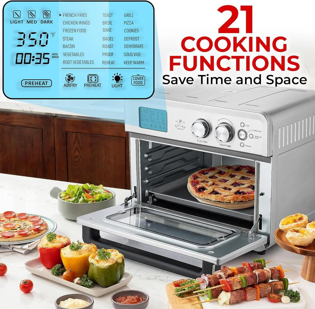 商品Zulay Kitchen|Air Fryer Toaster Oven with 21 Functions,价格¥3012,第3张图片详细描述