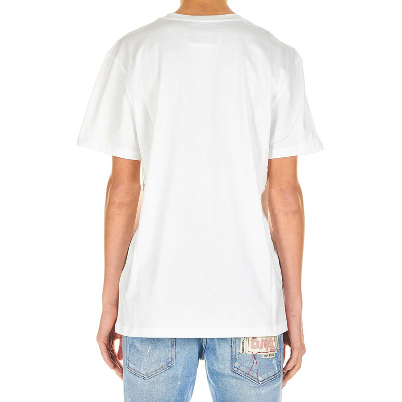 Moschino 莫斯奇诺 白色棉男士短袖T恤 0705-2040-A1001商品第3张图片规格展示
