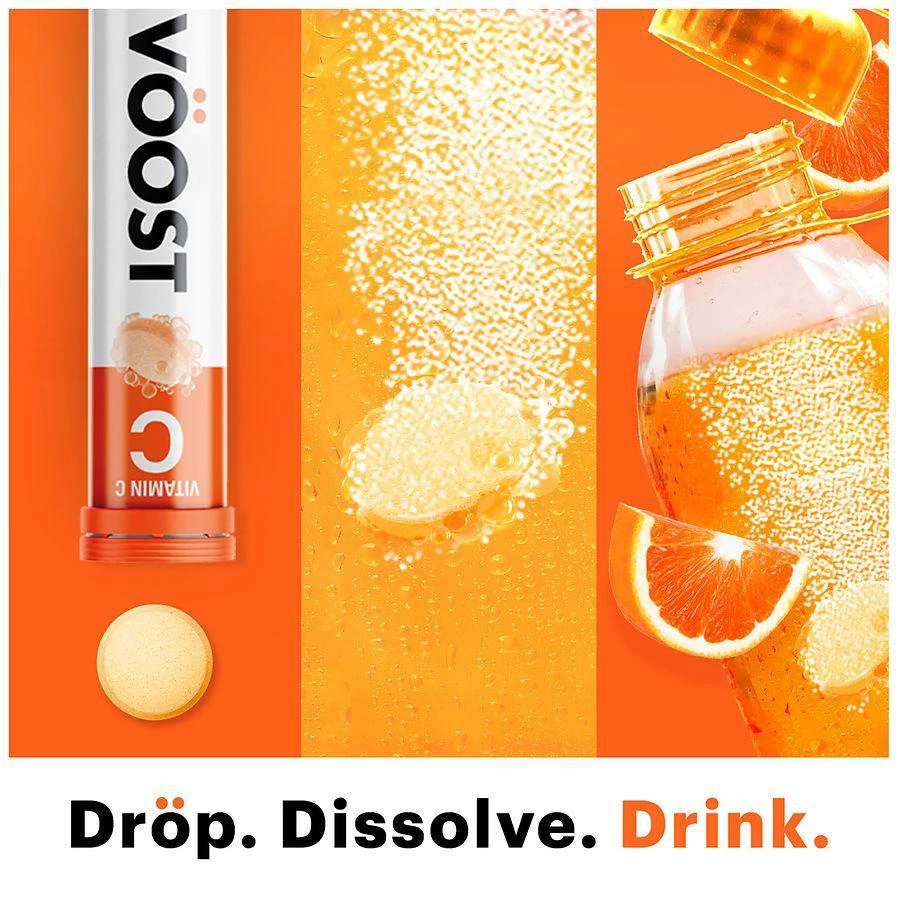 商品Voost|Vitamin C 1000mg Sugar Free Effervescent Tablets for Immune Support Fizzy Blood Orange,价格¥97,第5张图片详细描述