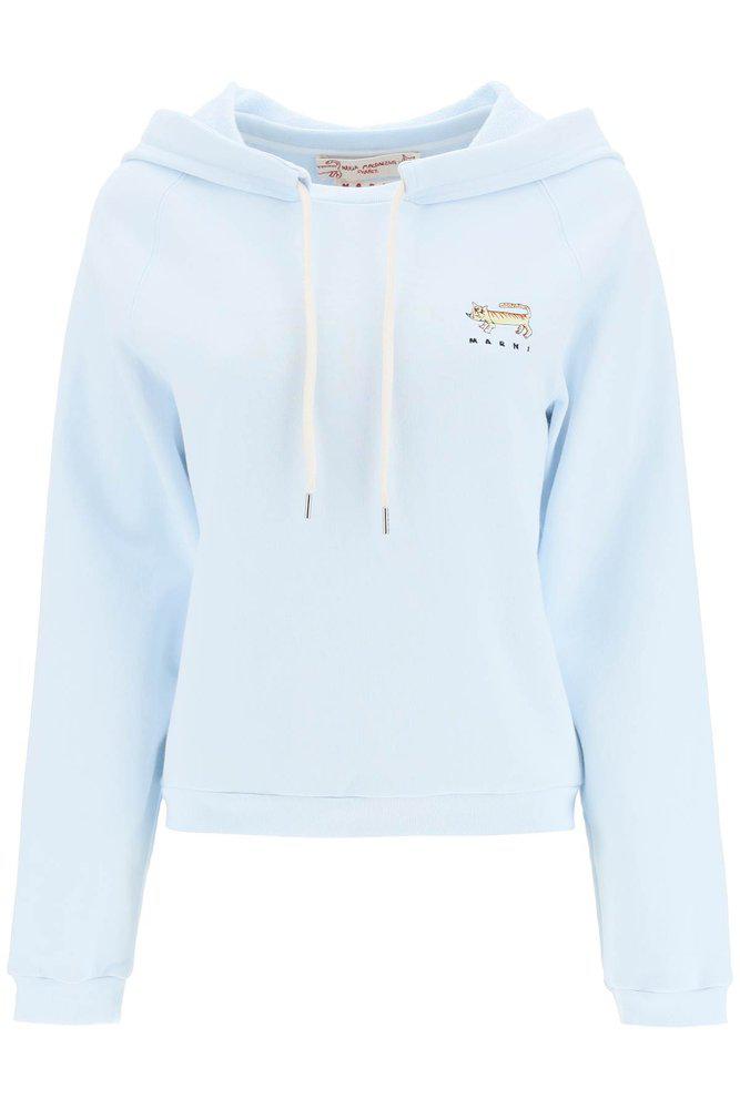 Marni Naif Tiger Print Drawstring Hoodie商品第1张图片规格展示