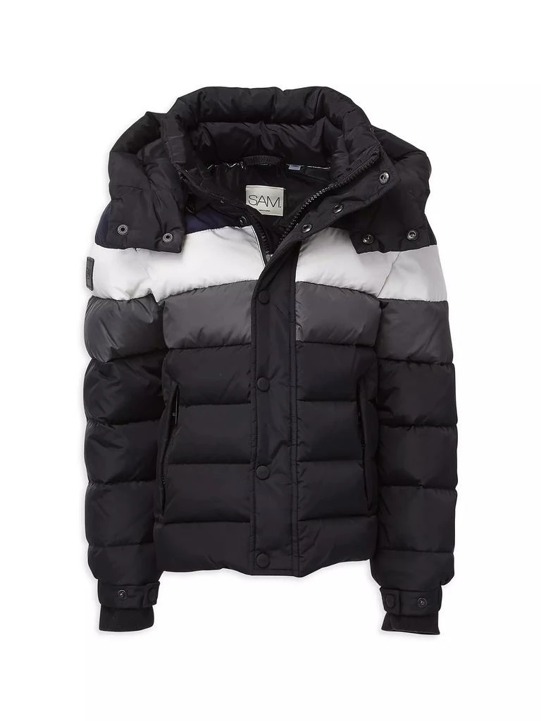 商品SAM.|Little Boy's Matte Jordan Striped Puffer Coat,价格¥1300,第1张图片