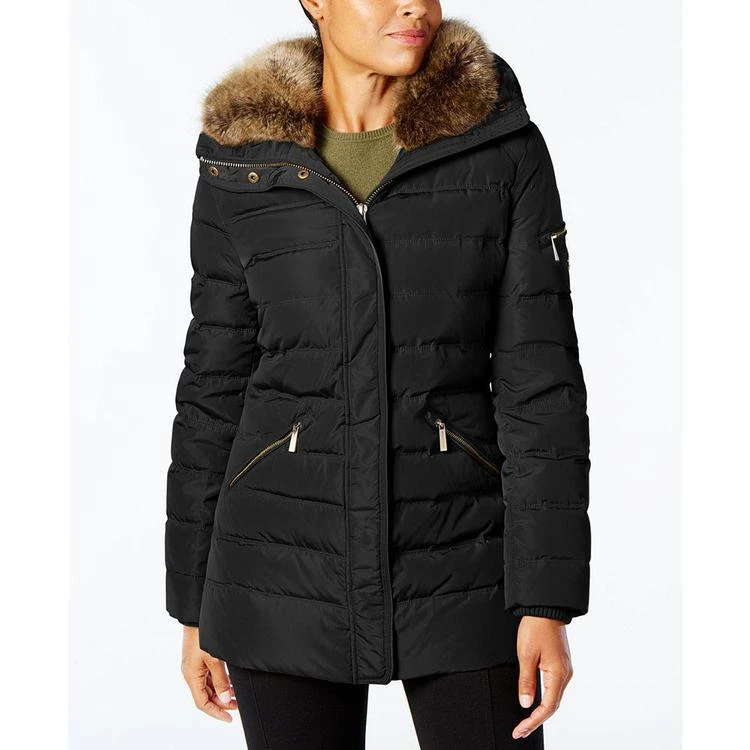 商品Michael Kors|MICHAEL  Faux-Fur-Collar Puffer Coat,价格¥973,第1张图片