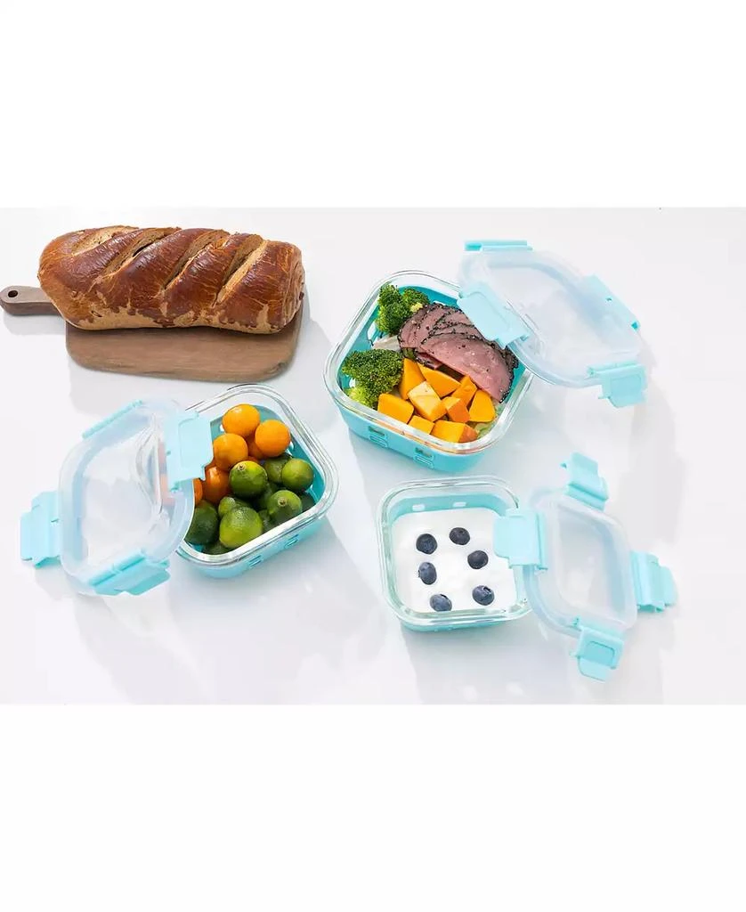 商品Genicook|3 Pc Square Container Hi-Top Lids with Pro Grade Removable Lockdown Levers Set,价格¥170,第3张图片详细描述