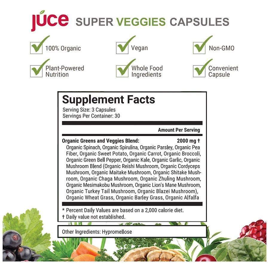 商品JUCE|Super Veggies Capsules,价格¥244,第2张图片详细描述