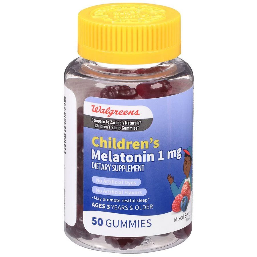 商品Walgreens|Children's Melatonin 1 mg Gummies Mixed Berry,价格¥127,第2张图片详细描述