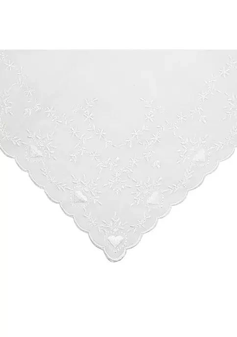 商品belk|Womens Soft Cotton Bridal Heart Embroidered Handkerchief,价格¥127,第3张图片详细描述