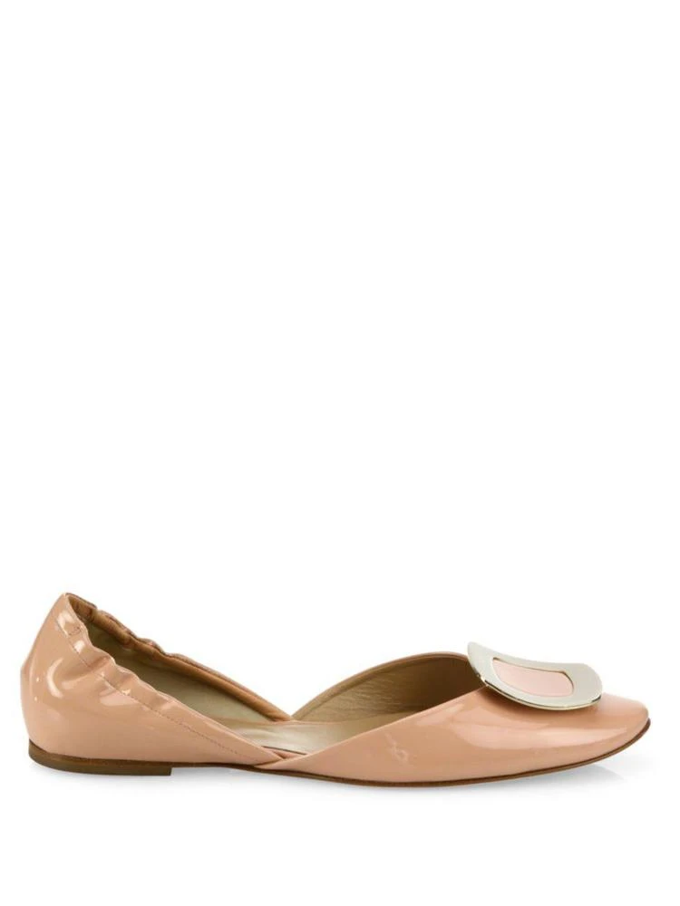 商品Roger Vivier|Roger Vivier - Ballerine Chips Patent Leather d'Orsay Flats,价格¥4881,第5张图片详细描述