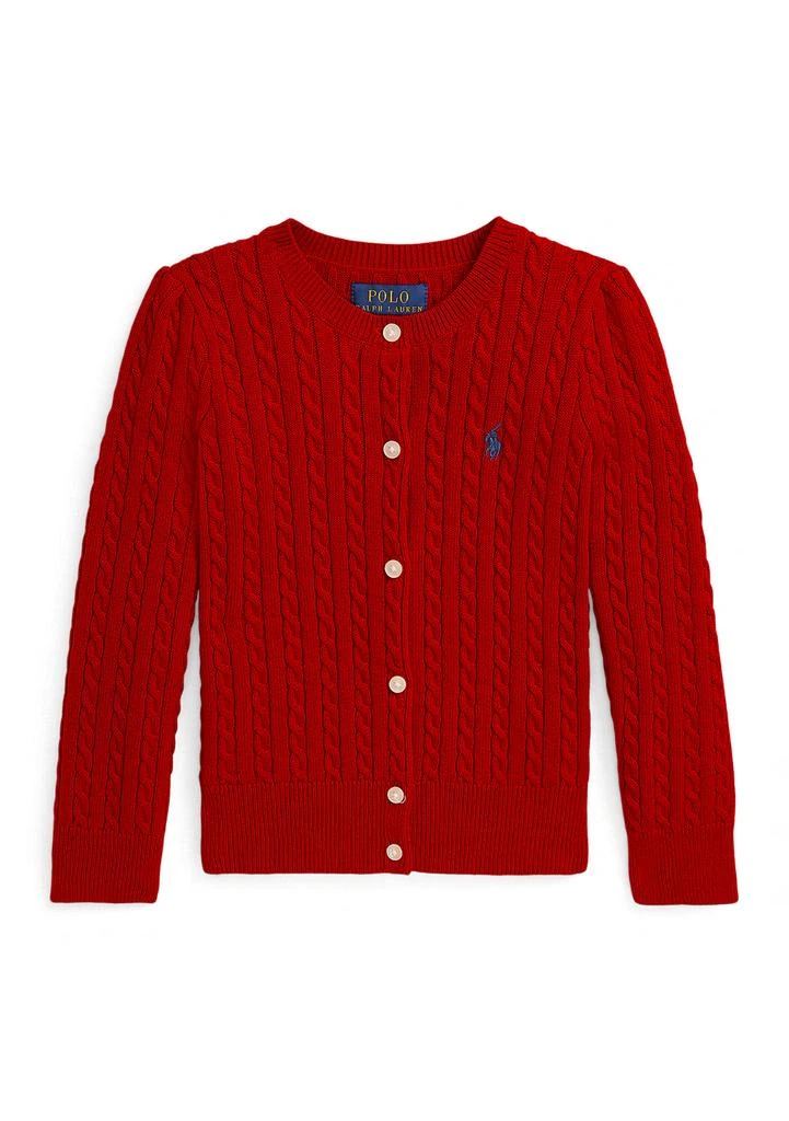 商品Ralph Lauren|Girls 2-6x Mini Cable Cotton Cardigan,价格¥307,第1张图片