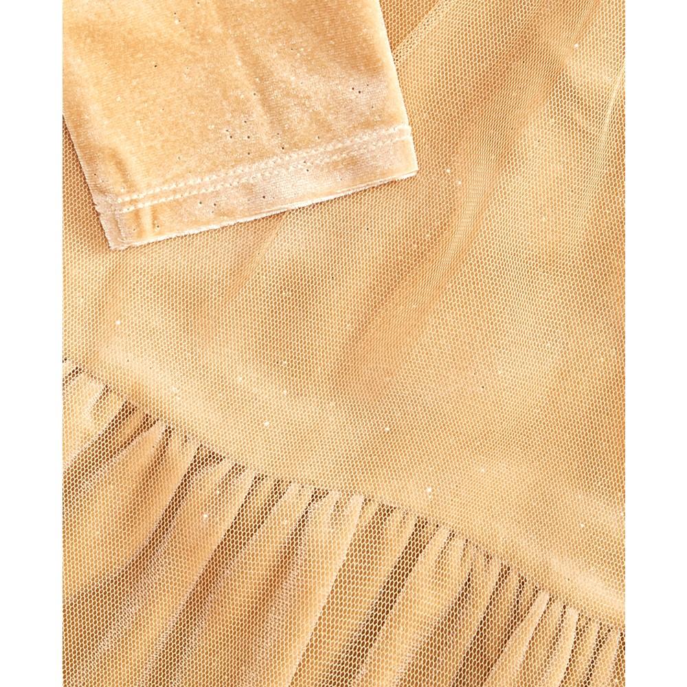 Baby Girls Velour & Tulle Dress, Created for Macy's商品第3张图片规格展示