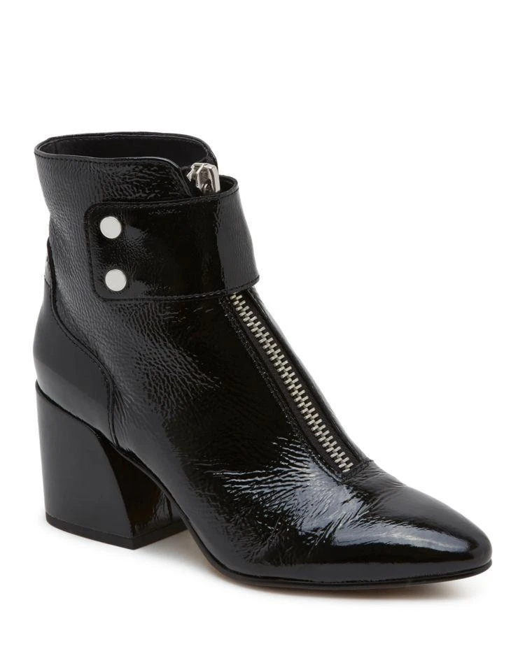 商品Dolce Vita|Women's Varra Patent Leather Zip Block Heel Booties,价格¥900,第1张图片