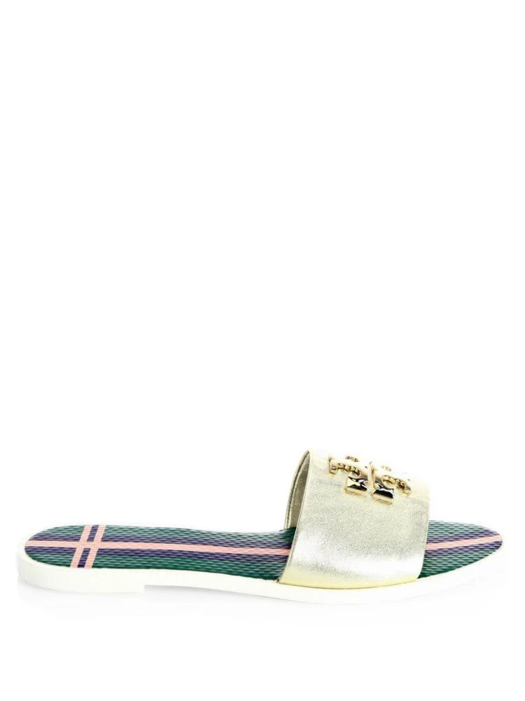 商品Tory Burch|Logo Leather Jelly Slides,价格¥525,第5张图片详细描述