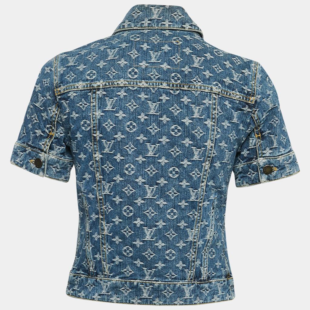 LOUIS VUITTON モノグラムジャケット Louis Vuitton Louis Vuitton Blue Monogram Jacquard Denim