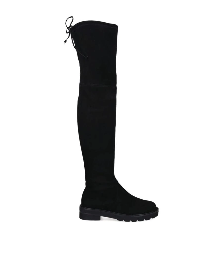 商品Stuart Weitzman|Suede Lowland Lift Over-The-Knee Boots 35,价格¥7743,第3张图片详细描述