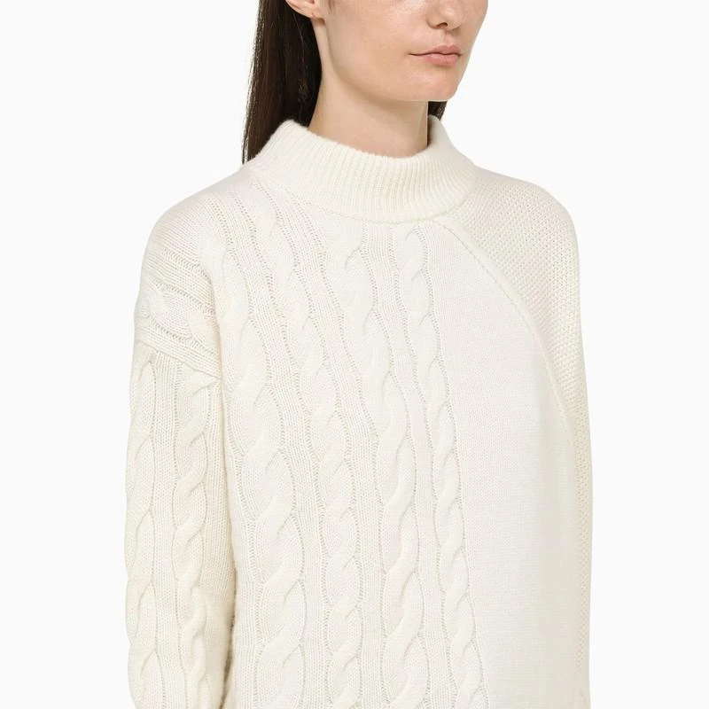 商品Max Mara|Ivory wool and cashmere cable knit sweater,价格¥1485,第4张图片详细描述