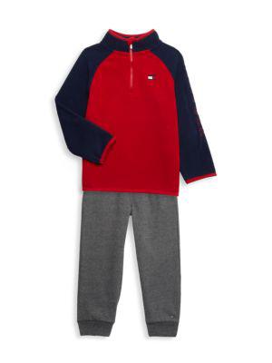 Little Boy’s 2-Piece Fleece Sweatshirt & Joggers Set商品第1张图片规格展示