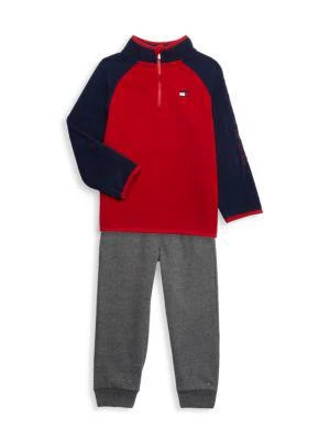 商品Tommy Hilfiger|Little Boy’s 2-Piece Fleece Sweatshirt & Joggers Set,价格¥135,第1张图片