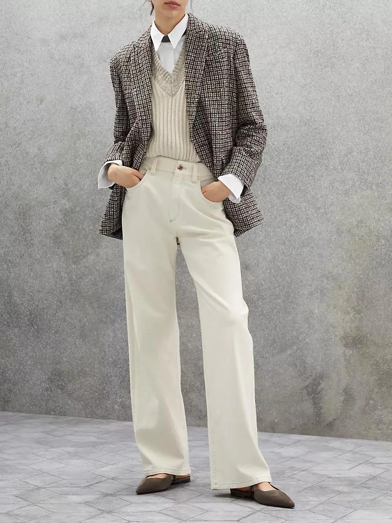 商品Brunello Cucinelli|Garment-Dyed Comfort Denim Loose Trousers With Shiny Tab,价格¥13985,第5张图片详细描述