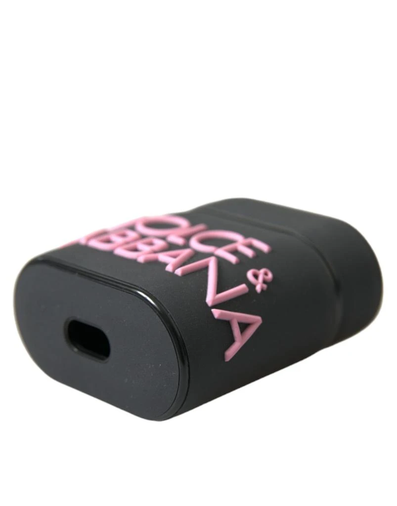 商品Dolce & Gabbana|Dolce & Gabbana Black Pink Silicone Embossed Logo Airpods Case,价格¥1282,第4张图片详细描述