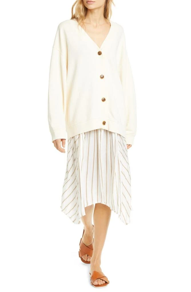 Stripe Gauze Panel Skirt 商品