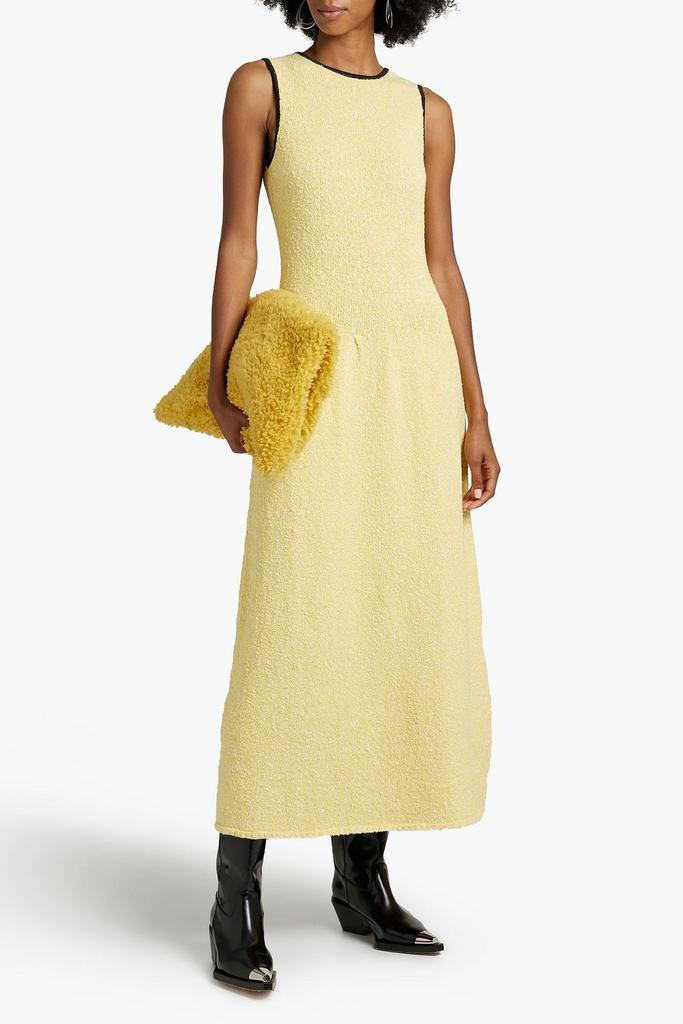 商品Ganni|Bouclé-kit organic cotton-blend midi dress,价格¥1103,第6张图片详细描述