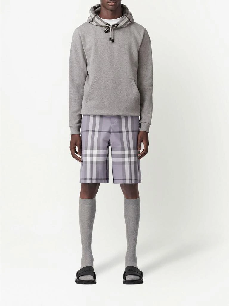 商品Burberry|BURBERRY - Check Motif Hood Cotton Sweatshirt,价格¥6443,第3张图片详细描述