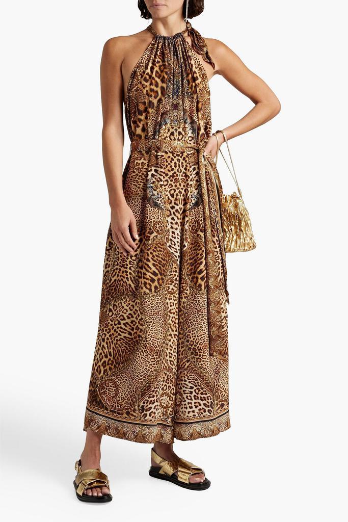 商品Camilla|Crystal-embellished printed silk wide-leg jumpsuit,价格¥3156,第6张图片详细描述