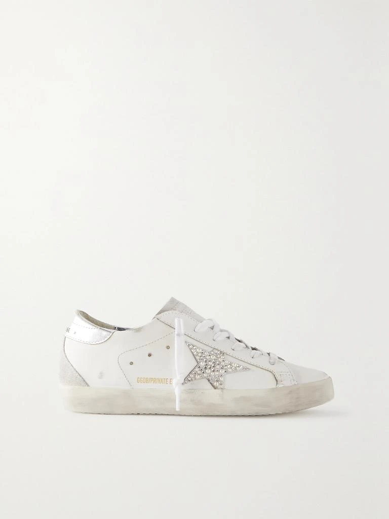 商品Golden Goose|Super-star 带缀饰仿旧绒面革边饰皮革运动鞋  - IT36,价格¥6711,第1张图片