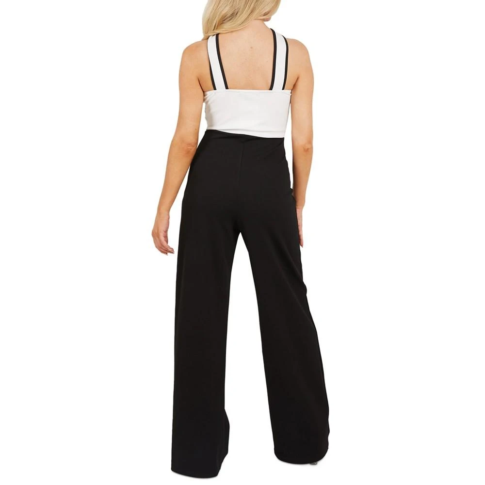 商品QUIZ|Scuba Crepe Contrast Halter Jumpsuit,价格¥663,第2张图片详细描述