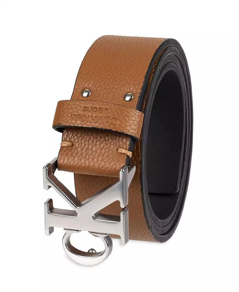 商品Calvin Klein|Men's Logo Plaque Buckle Fashion Jean Belt,价格¥195,第2张图片详细描述