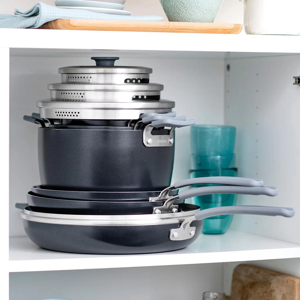 商品Greenpan|Levels Essential 13 Piece Nonstick Cookware Set,价格¥1343,第4张图片详细描述