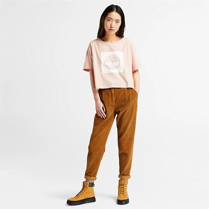商品Timberland|Cropped Logo T-Shirt for Women in Light Pink,价格¥209,第3张图片详细描述