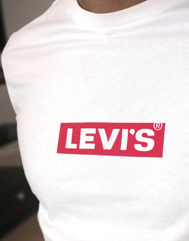 Levi's small chest boxtab logo t-shirt in white商品第3张图片规格展示