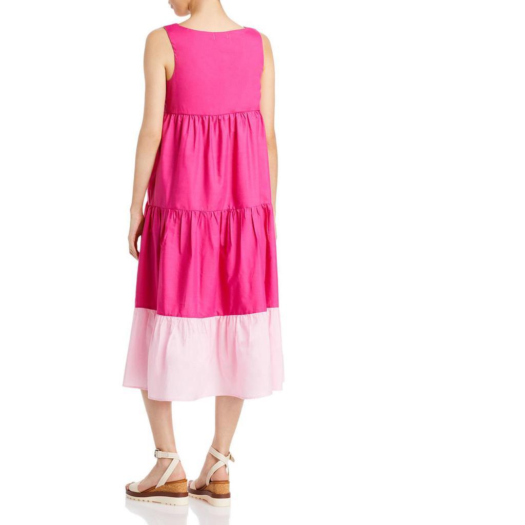 商品AQUA|Aqua Womens Colorblock Sleeveless Midi Dress,价格¥79,第4张图片详细描述