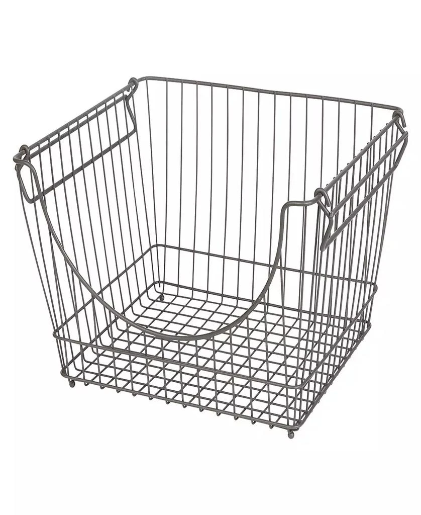 商品Smart Design|Set of 6 Large Stacking Baskets with Handles, 12.5" x 8.5",价格¥707,第2张图片详细描述