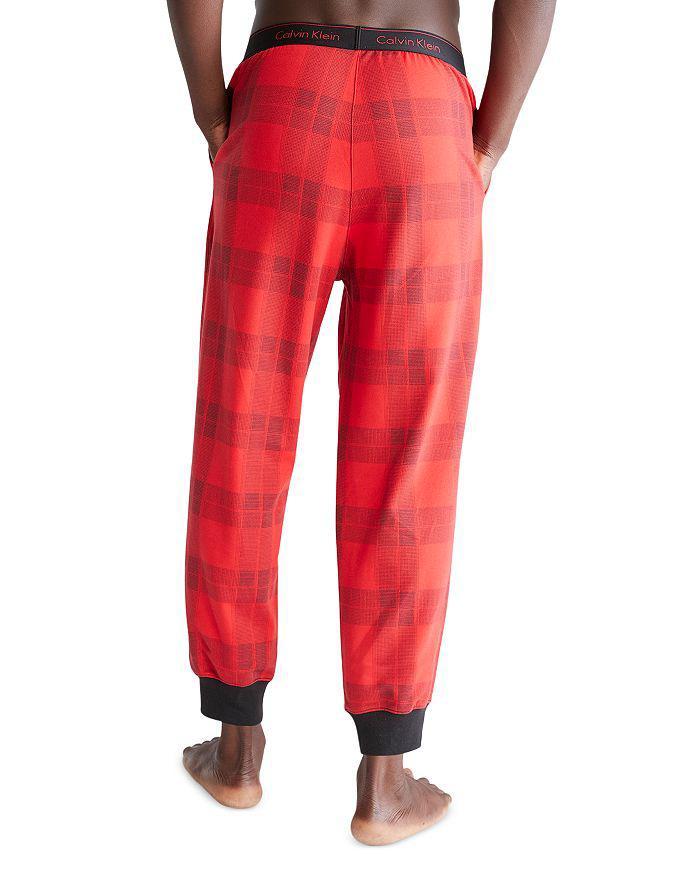 商品Calvin Klein|Modern Holiday Textured Plaid Classic Fit Pajama Joggers,价格¥318,第5张图片详细描述