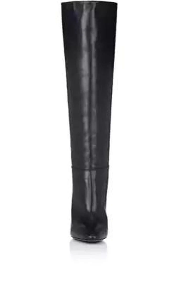 商品MAISON MARGIELA|Suspended-Heel Leather Knee Boots,价格¥4753,第4张图片详细描述