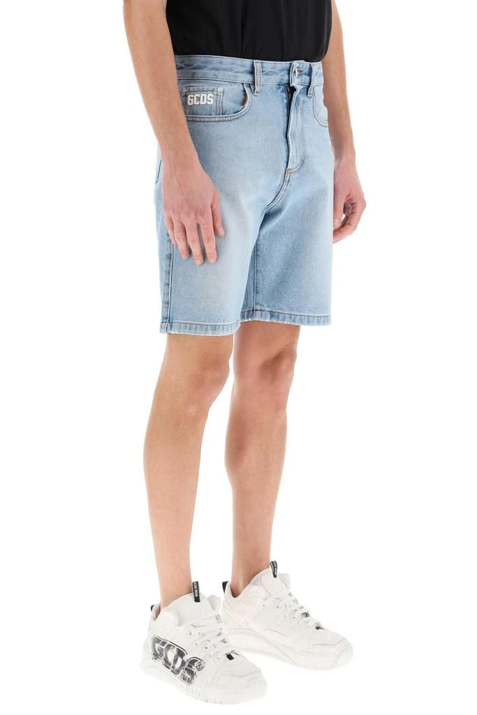 商品GCDS|DENIM SHORTS WITH LOGO PATCH,价格¥1524,第3张图片详细描述