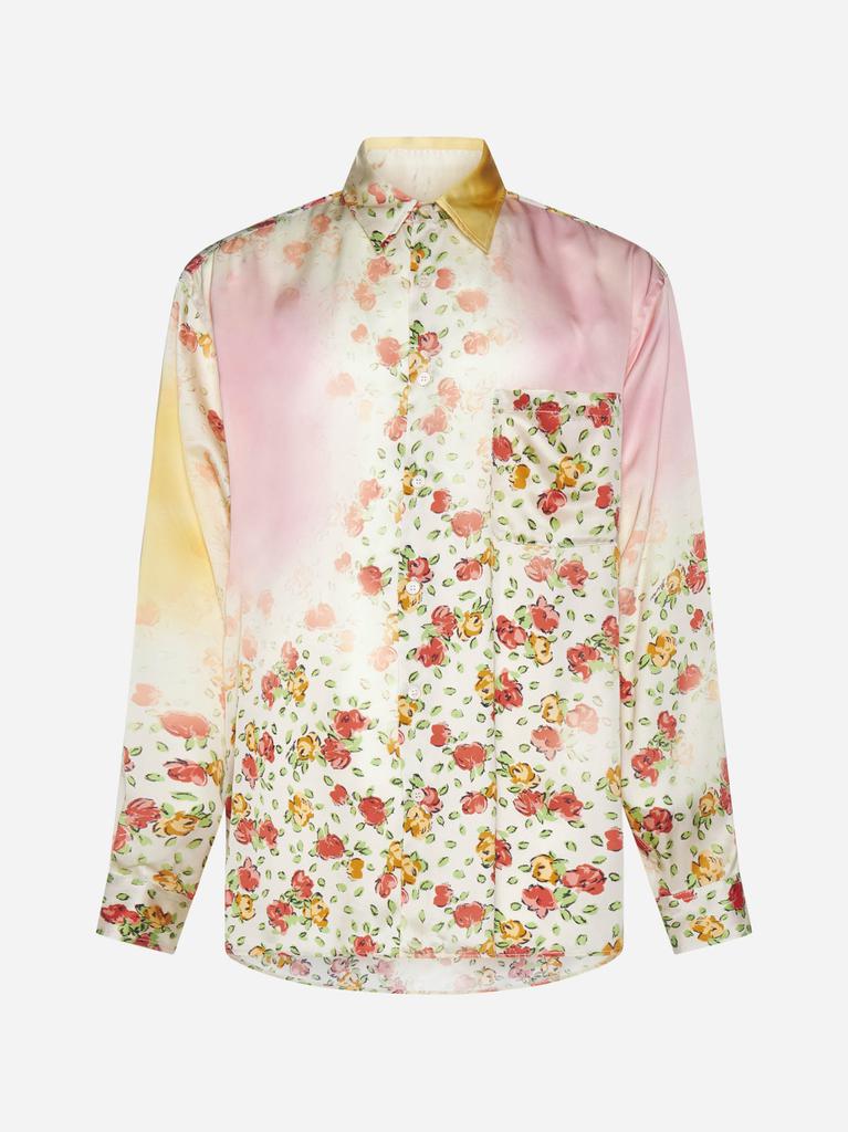 Floral print viscose shirt商品第1张图片规格展示
