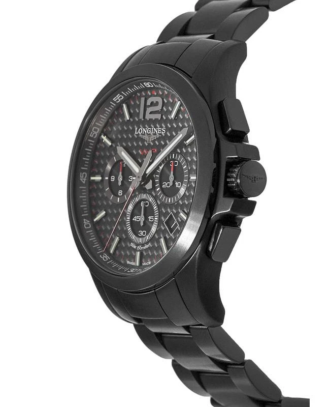 商品Longines|Longines Conquest V.H.P. Black Carbon Fiber Men's Watch L3.727.2.66.6,价格¥13373,第3张图片详细描述