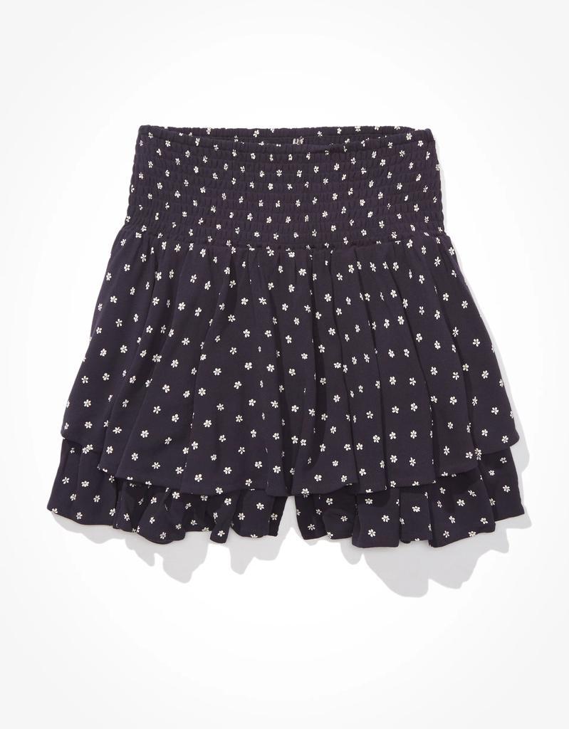 商品AE|AE Floral Smocked Waist Mini Skort,价格¥266,第6张图片详细描述