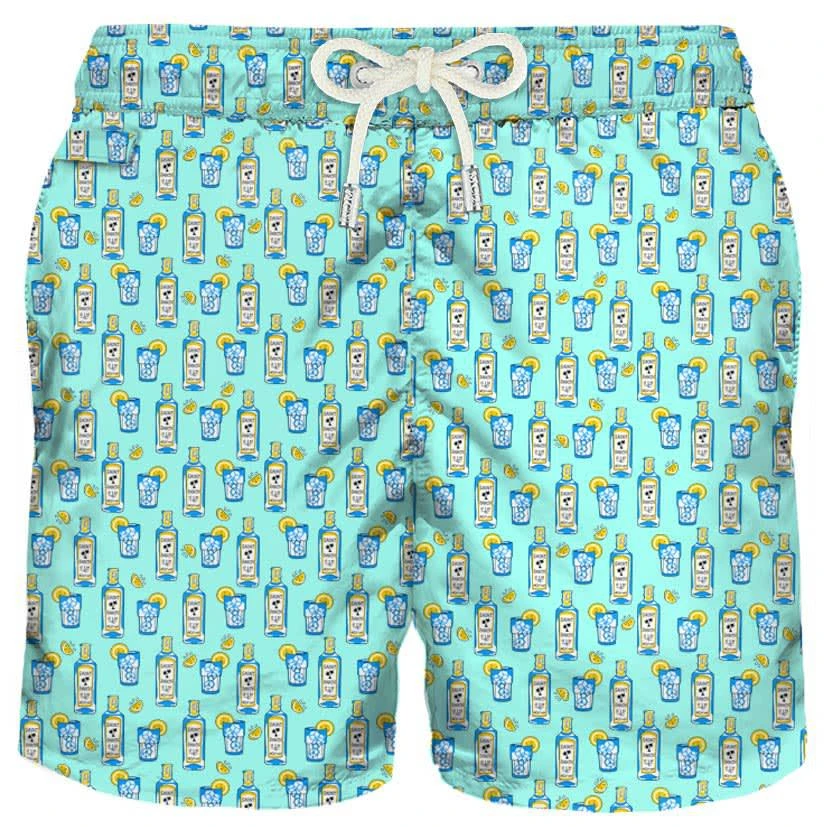 商品Mc2 Saint Barth|MC2 Saint Barth Man Swim Shorts With Gin Bottles Print,价格¥1039,第1张图片
