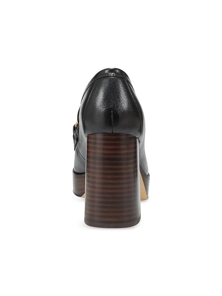 商品Marc Fisher|Machi 85MM Leather Block-Heel Loafers,价格¥1267,第3张图片详细描述