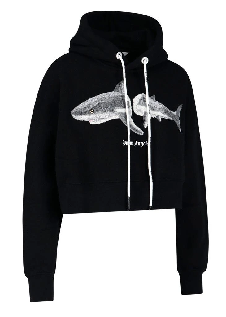 商品Palm Angels|Palm Angels Logo-Print Drawstring Hoodie,价格¥4361,第3张图片详细描述