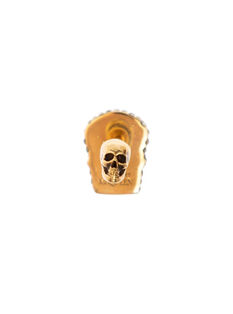 商品Alexander McQueen|Alexander Mcqueen Womans Pave Skull Brass Earring With Crystals,价格¥2338,第2张图片详细描述