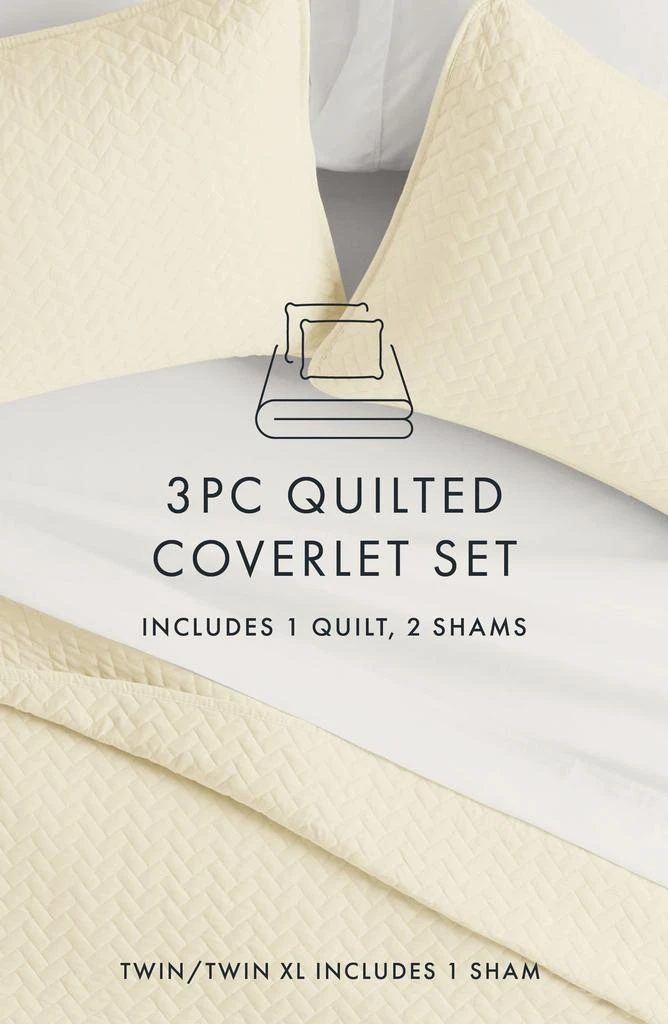 商品IENJOY HOME|All Season Herringbone Stitch Down Alternative Quilt & Sham Set,价格¥470,第5张图片详细描述