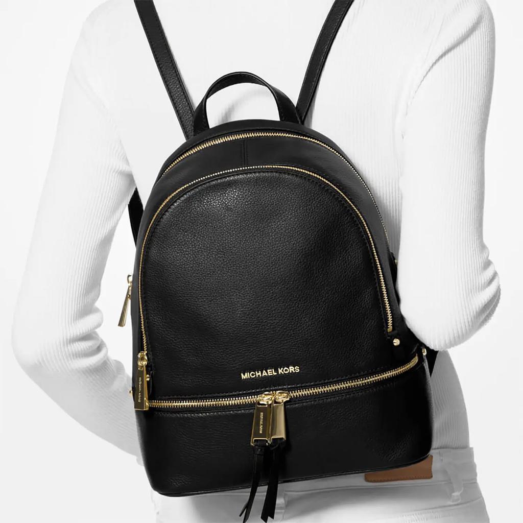 商品Michael Kors|MICHAEL Michael Kors Women's Rhea Zip Medium Backpack - Black,价格¥2805,第4张图片详细描述