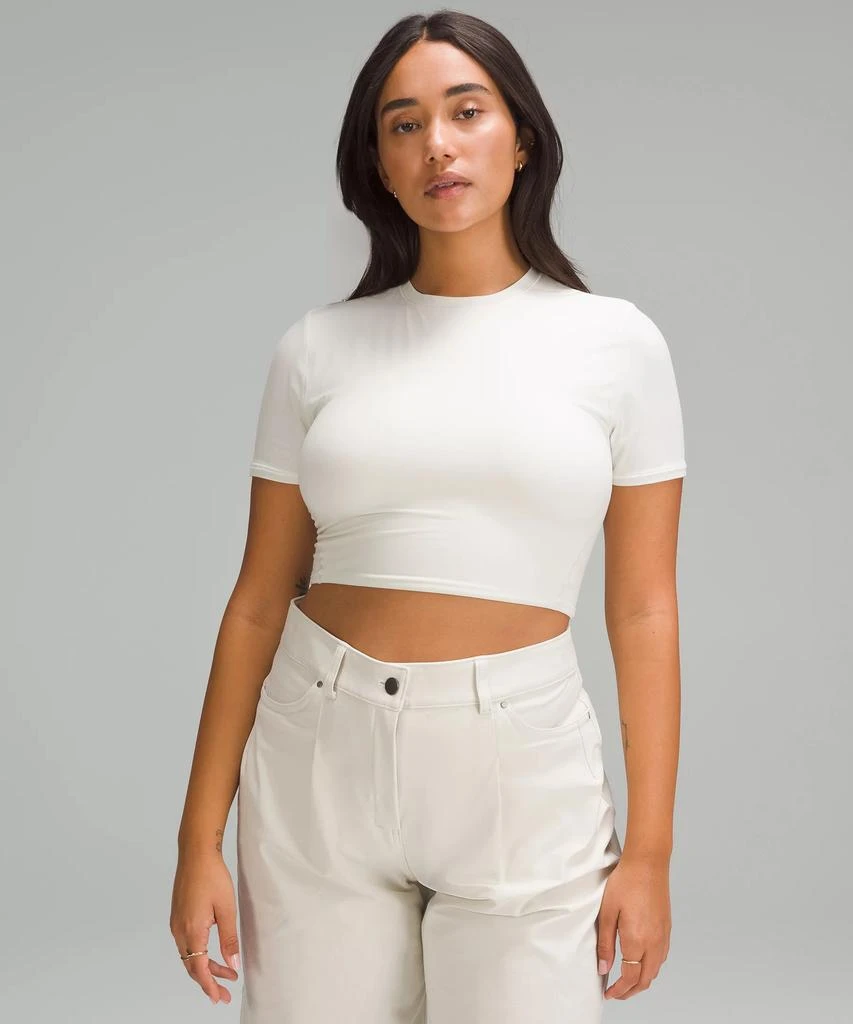 商品Lululemon|Wundermost Ultra-Soft Nulu Crewneck Cropped T-Shirt,价格¥253,第1张图片