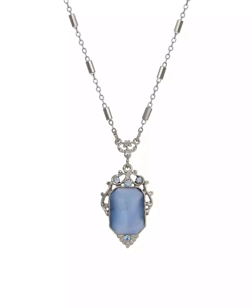 商品2028|Blue Moonstone Crystal Pendant Necklace,价格¥234,第1张图片